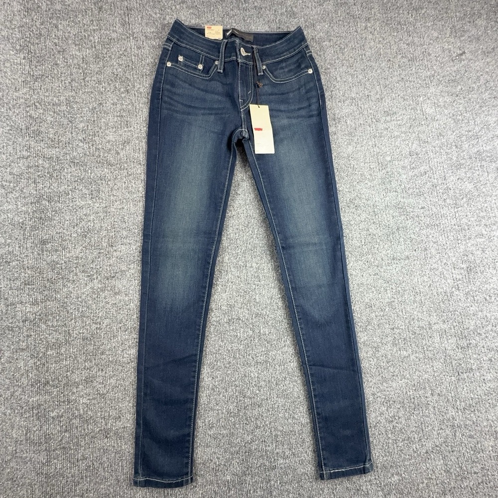 Levis 535 Legging Jeans Womens 25 Medium Wash Blue Mid Rise Jegging Denim 11997
